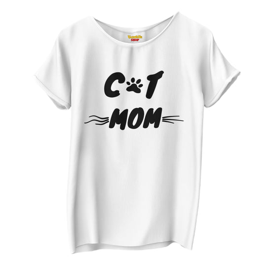 CAT MOM Kedi Annesi - TontikShop Köpek ve Kedi Sahipleri için Tişört Serisi - Komik Kedi Köpek Tişörtleri