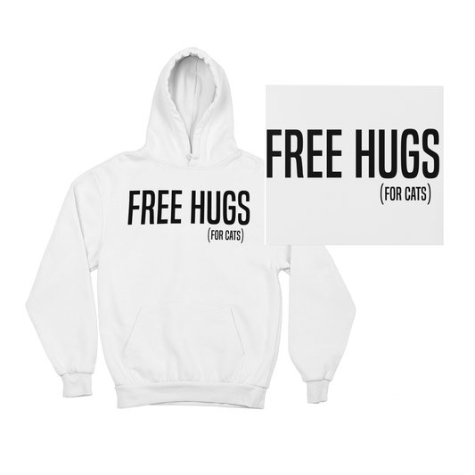 Free Hugs ( For Cats ) - TontikShop Köpek ve Kedi Sahipleri için Kapüşonlu Sweatshirt Serisi - Komik Kedi Köpek Kapüşonlu Sweatshirt
