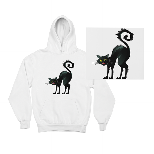 Kara Kedi - TontikShop Köpek ve Kedi Sahipleri için Kapüşonlu Sweatshirt Serisi - Komik Kedi Köpek Kapüşonlu Sweatshirt