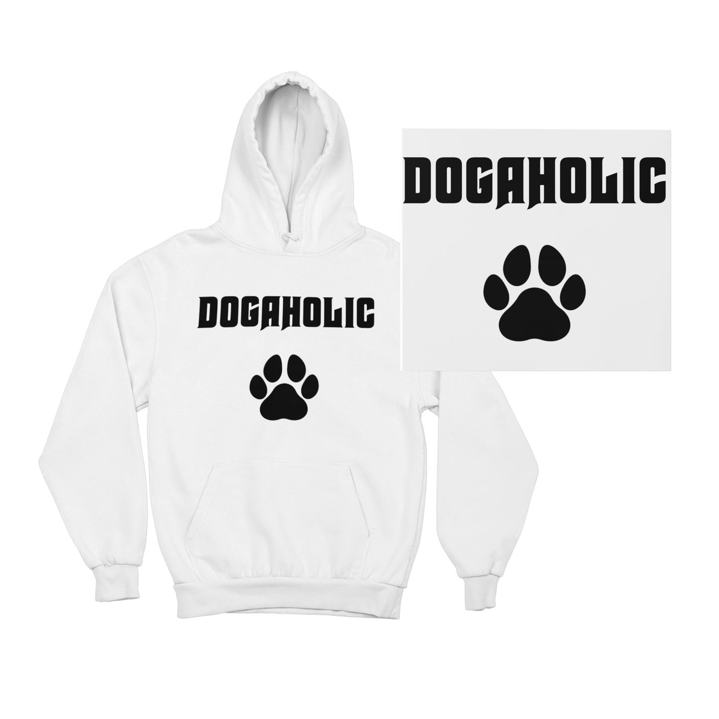 Dogaholic / Köpekkolik - TontikShop Köpek ve Kedi Sahipleri için Kapüşonlu Sweatshirt Serisi - Komik Kedi Köpek Kapüşonlu Sweatshirt