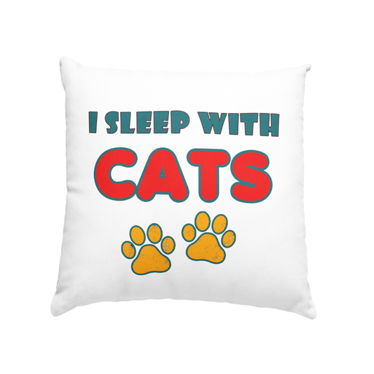 Kedilerle Uyuyabilirim Yastık Kılıfı. İsimli TontikShop Yastık Kılıfı