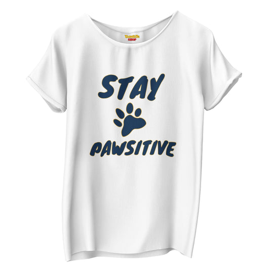Stay Pawsitive - TontikShop Köpek ve Kedi Sahipleri için Tişört Serisi - Komik Kedi Köpek Tişörtleri