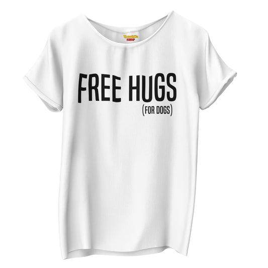 FREE HUGS (For Dogs) - TontikShop Köpek ve Kedi Sahipleri için Tişört Serisi - Komik Kedi Köpek Tişörtleri