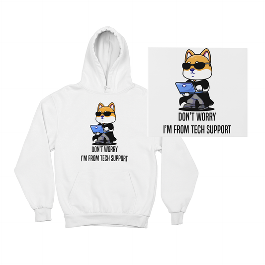Bilgisayarda Yanınızda Olan Dostunuz için - TontikShop Köpek ve Kedi Sahipleri için Kapüşonlu Sweatshirt Serisi - Komik Kedi Köpek Kapüşonlu Sweatshirt