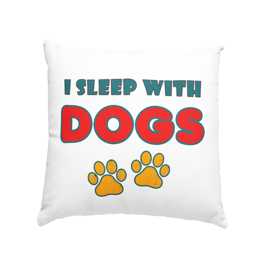 Köpeklerle Uyuyabilirim Yastık Kılıfı. İsimli TontikShop Yastık Kılıfı