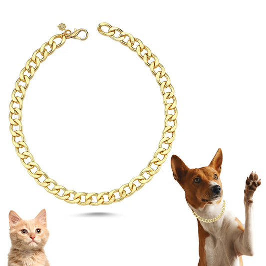 TontikShop Köpek / Kedi Zincir Kolye - Altın Rengi
