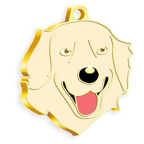 Altın Kaplama Beyaz Krem Golden Retriever Köpek İsim Künyesi