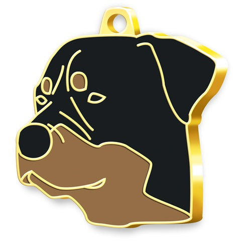 Altın Kaplama Rottweiler İsim Künyesi