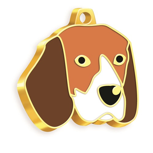 Altın Kaplama Beagle Köpek İsim Künyesi