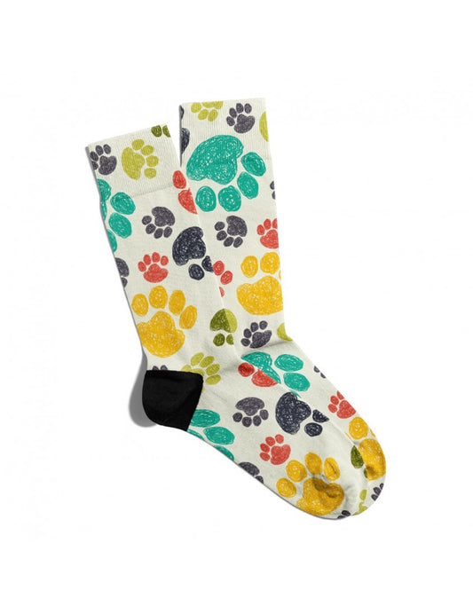 Renkli Patiler - TontikShop Pati Dostaları için Kedi - Köpek Desenli Eğlenceli Çoraplar Serisi