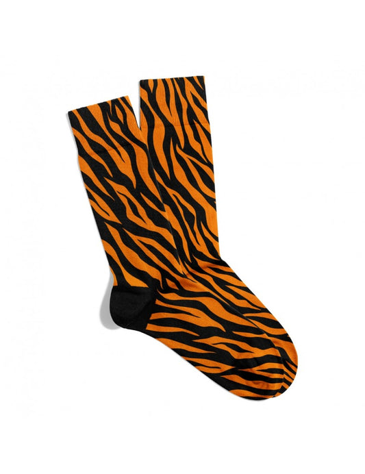 Turuncu Zebra - TontikShop Pati Dostaları için Kedi - Köpek Desenli Eğlenceli Çoraplar Serisi