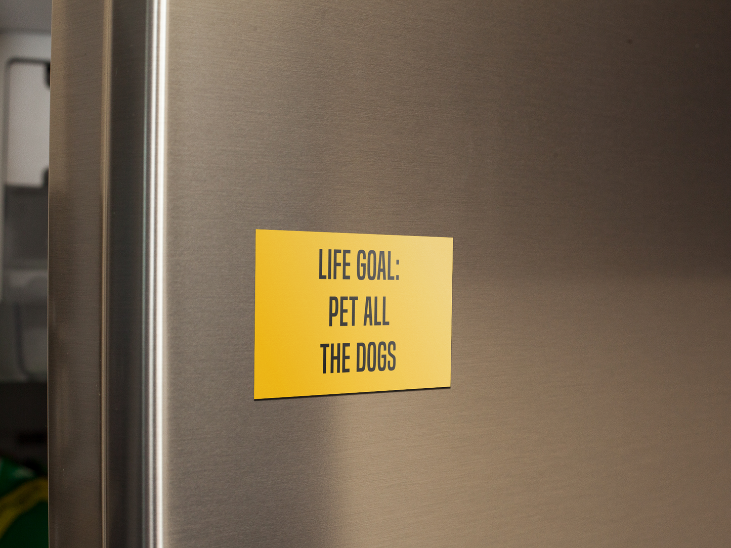 Hayat Amacım, Tüm Köpekleri Sahiplenmek / Kedi ve Köpek Severler için Özel Tasarım Buzdolabı Magneti