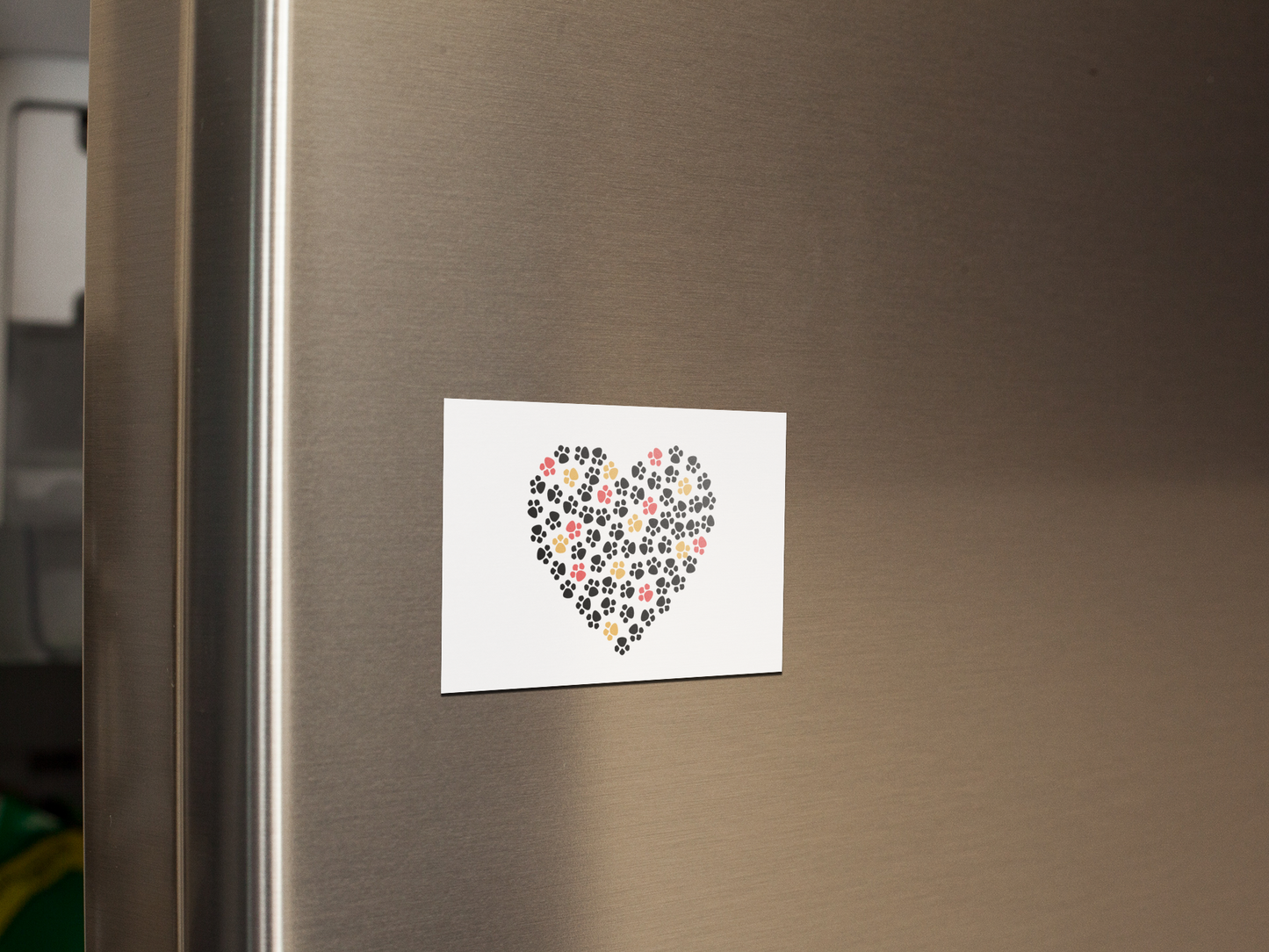 Kalp Patiler / Kedi ve Köpek Severler için Özel Tasarım Buzdolabı Magneti