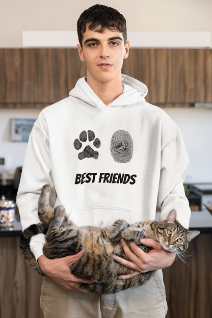 En İyi Dostlara - TontikShop Köpek ve Kedi Sahipleri için Kapüşonlu Sweatshirt Serisi - Komik Kedi Köpek Kapüşonlu Sweatshirt