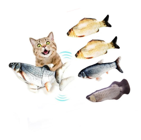 Hareketli Balık Kedi Oyuncağı USB Şarjlı