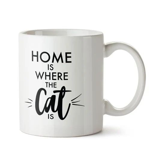 Kedi Nerdeyse Ev Orasıdır Kahve Çay Kupası