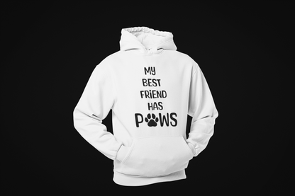 En İyi Dostumun Patileri Var - TontikShop Köpek ve Kedi Sahipleri için Kapüşonlu Sweatshirt Serisi - Komik Kedi Köpek Kapüşonlu Sweatshirt