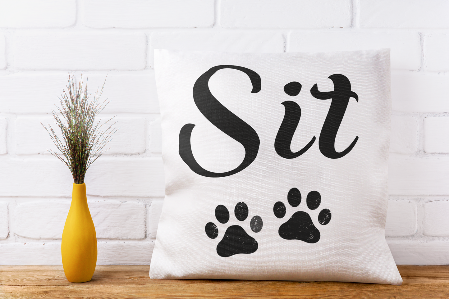 Otur / Sit Kedi/Köpek Yastık Kılıfı. İsimli TontikShop Yastık Kılıfı