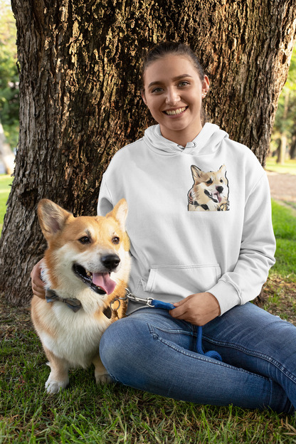 Özel Tasarım ile Evcil Dostunuzu Kapüşonlu Sweatshirtte Taşıyın - Özel Yapım Kişiye Özel Fotoğraflı Kapüşonlu Sweatshirt