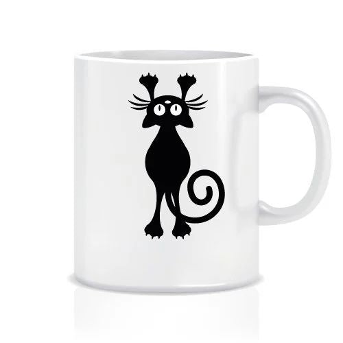 Agresif Çılgın Kedi Kahve Çay Kupası