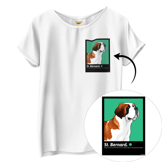 Saint Bernard Portresi - TontikShop Köpek ve Kedi Sahipleri için Tişört Serisi - Komik Kedi Köpek Tişörtleri