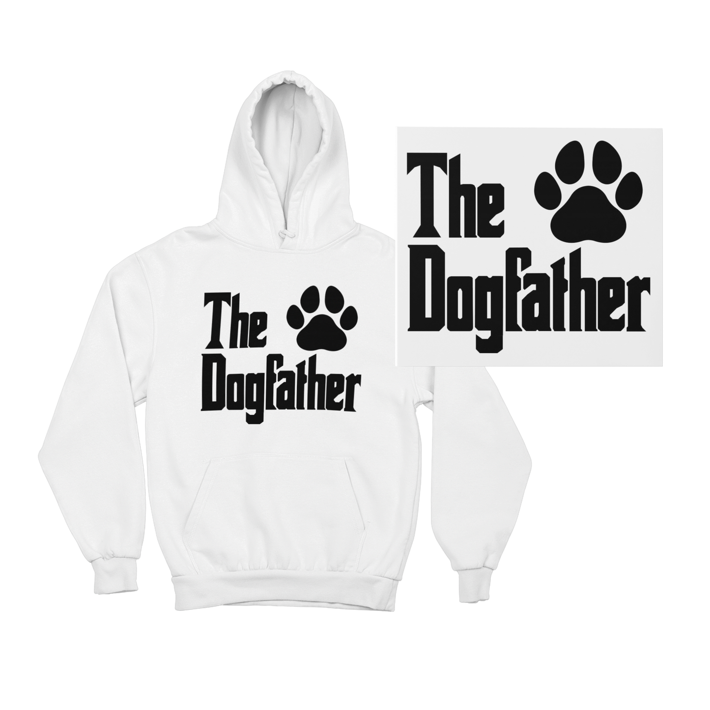 The DogFather - TontikShop Köpek ve Kedi Sahipleri için Kapüşonlu Sweatshirt Serisi - Komik Kedi Köpek Kapüşonlu Sweatshirt