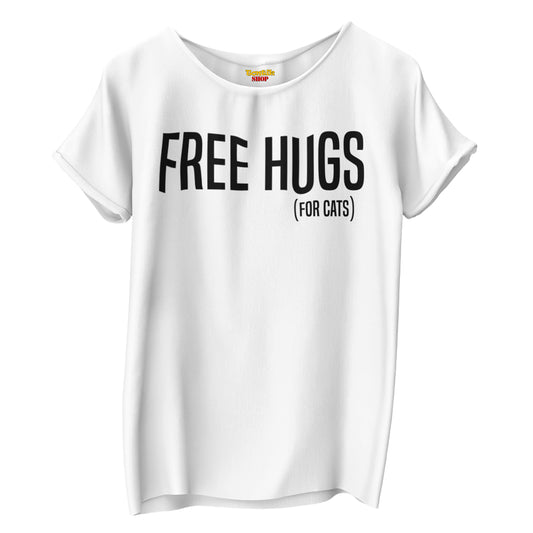 FREE HUGS (For Cats) - TontikShop Köpek ve Kedi Sahipleri için Tişört Serisi - Komik Kedi Köpek Tişörtleri