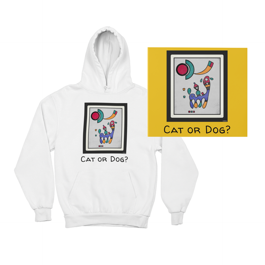 Kedi mi Köpek mi ? - TontikShop Köpek ve Kedi Sahipleri için Kapüşonlu Sweatshirt Serisi - Komik Kedi Köpek Kapüşonlu Sweatshirt