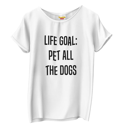 Hayat Amacım: Tüm Köpekleri Sahiplenmek - TontikShop Köpek ve Kedi Sahipleri için Tişört Serisi - Komik Kedi Köpek Tişörtleri