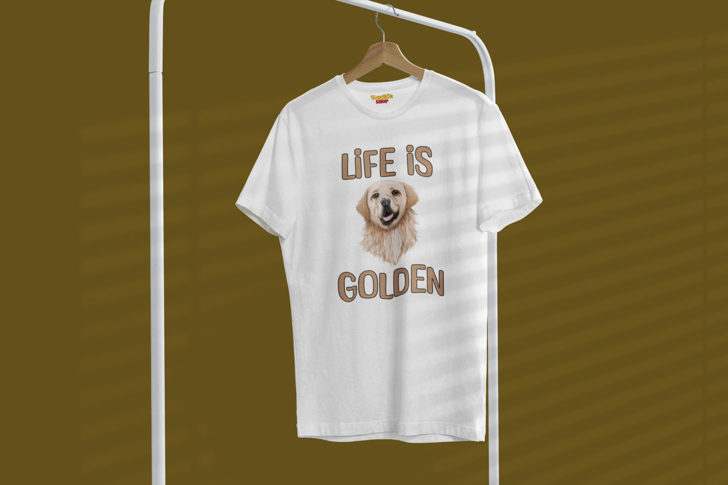 Life is Golden - Golden Retriever - TontikShop Köpek ve Kedi Sahipleri için Tişört Serisi - Komik Kedi Köpek Tişörtleri