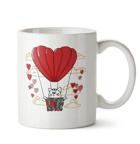 Aşk ve Kedi Balonu Kahve Çay Kupası