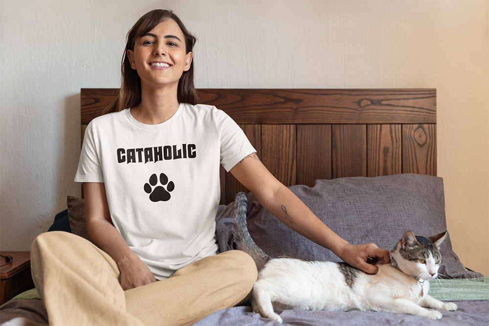 Cataholic - Kedikolik - TontikShop Köpek ve Kedi Sahipleri için Tişört Serisi - Komik Kedi Köpek Tişörtleri