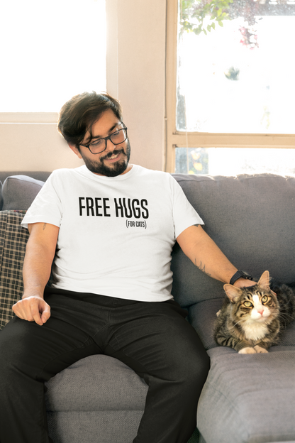 FREE HUGS (For Cats) - TontikShop Köpek ve Kedi Sahipleri için Tişört Serisi - Komik Kedi Köpek Tişörtleri