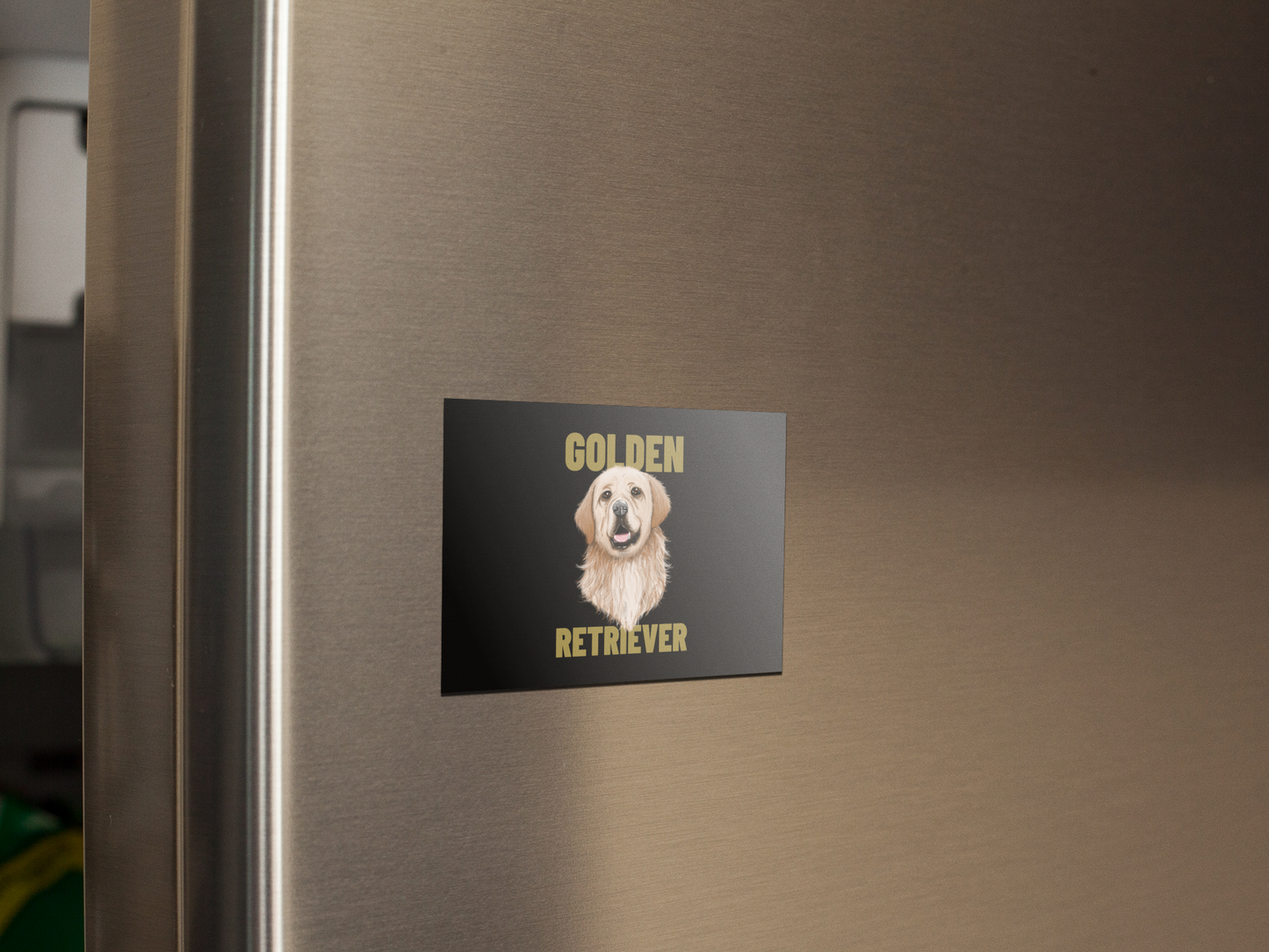 Golden Retriever / Kedi ve Köpek Severler için Özel Tasarım Buzdolabı Magneti