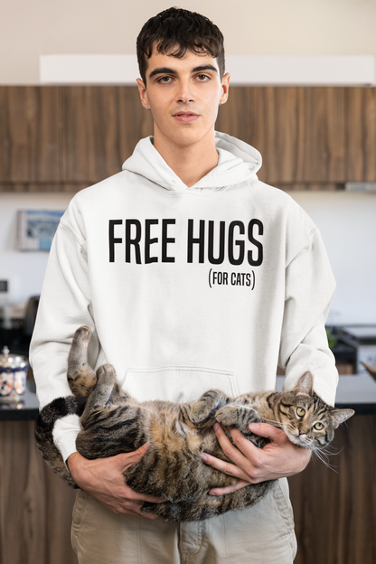 Free Hugs ( For Cats ) - TontikShop Köpek ve Kedi Sahipleri için Kapüşonlu Sweatshirt Serisi - Komik Kedi Köpek Kapüşonlu Sweatshirt