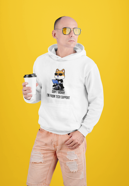 Bilgisayarda Yanınızda Olan Dostunuz için - TontikShop Köpek ve Kedi Sahipleri için Kapüşonlu Sweatshirt Serisi - Komik Kedi Köpek Kapüşonlu Sweatshirt