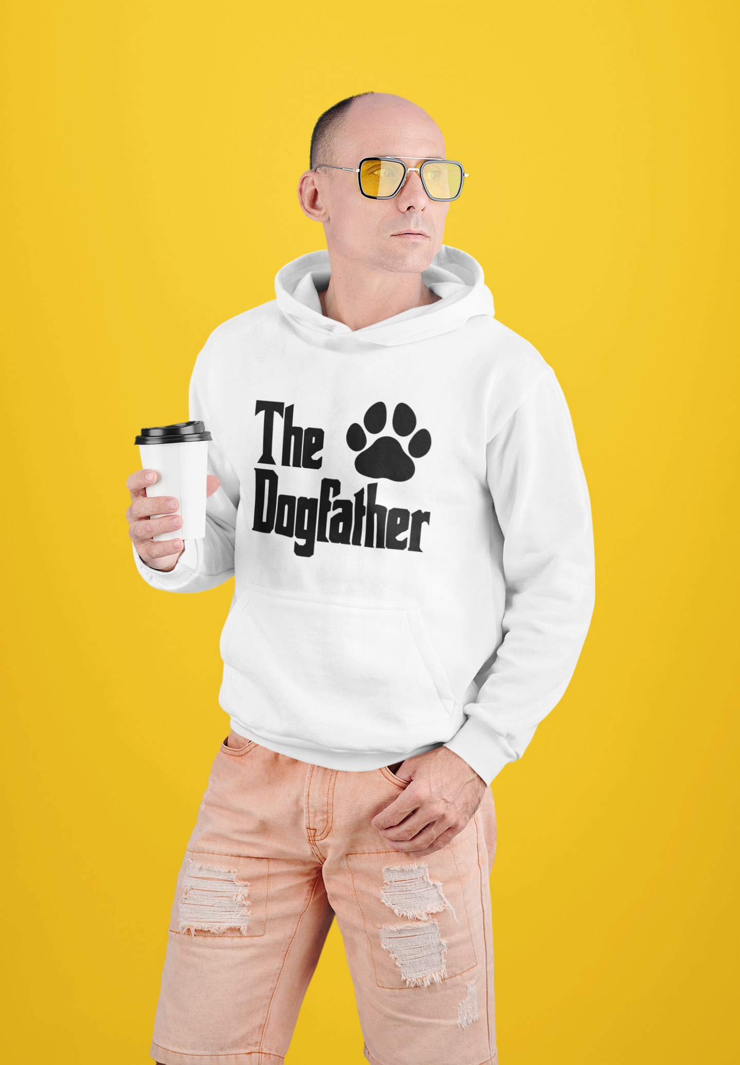 The DogFather - TontikShop Köpek ve Kedi Sahipleri için Kapüşonlu Sweatshirt Serisi - Komik Kedi Köpek Kapüşonlu Sweatshirt