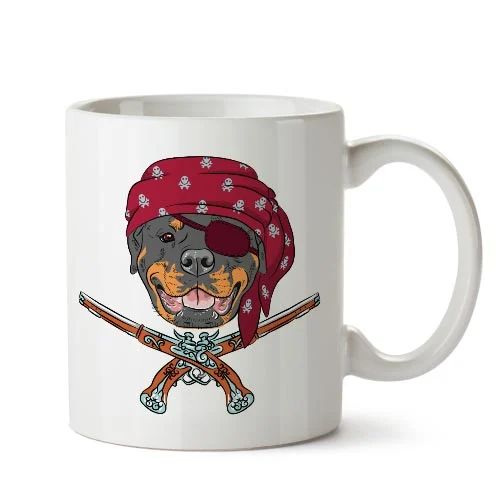 Korsan Rottweiler Kahve Çay Kupası