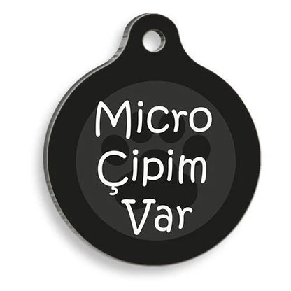 Mikroçipim Var Köpek Kedi İsim Künyesi