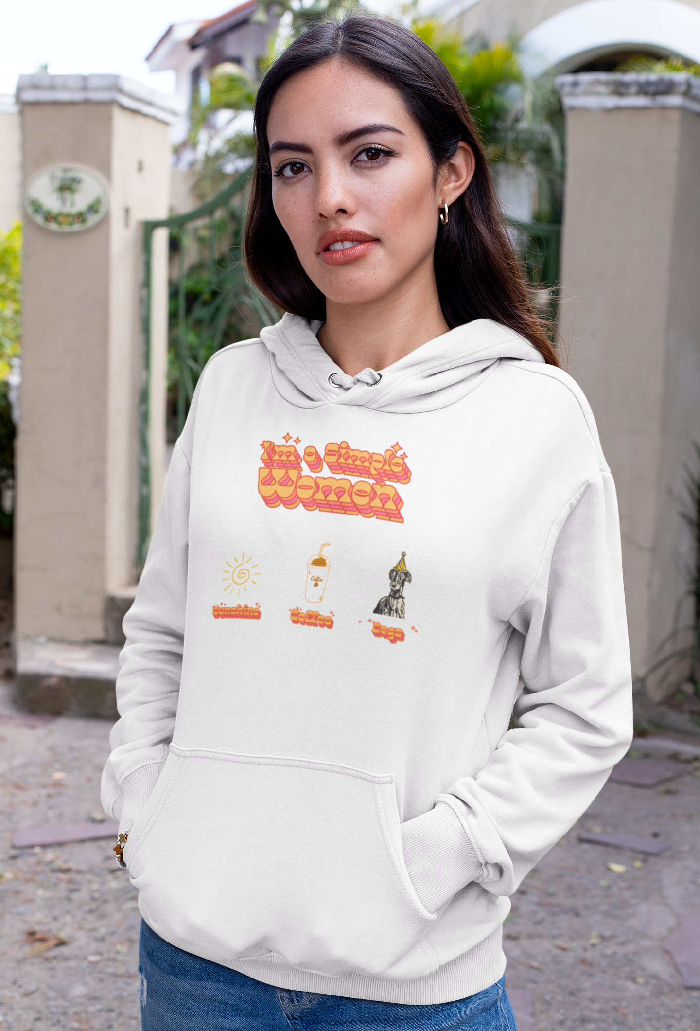I'm A Simple Women - TontikShop Köpek ve Kedi Sahipleri için Kapüşonlu Sweatshirt Serisi - Komik Kedi Köpek Kapüşonlu Sweatshirt