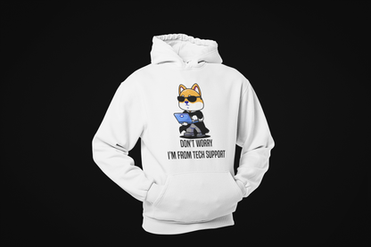 Bilgisayarda Yanınızda Olan Dostunuz için - TontikShop Köpek ve Kedi Sahipleri için Kapüşonlu Sweatshirt Serisi - Komik Kedi Köpek Kapüşonlu Sweatshirt