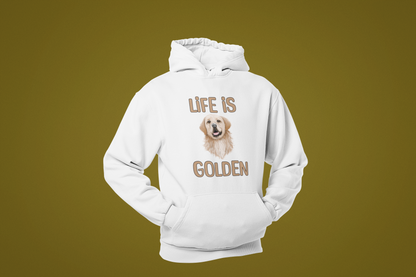 Life is Golden / Golden Retriever - TontikShop Köpek ve Kedi Sahipleri için Kapüşonlu Sweatshirt Serisi - Komik Kedi Köpek Kapüşonlu Sweatshirt