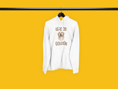 Life is Golden / Golden Retriever - TontikShop Köpek ve Kedi Sahipleri için Kapüşonlu Sweatshirt Serisi - Komik Kedi Köpek Kapüşonlu Sweatshirt