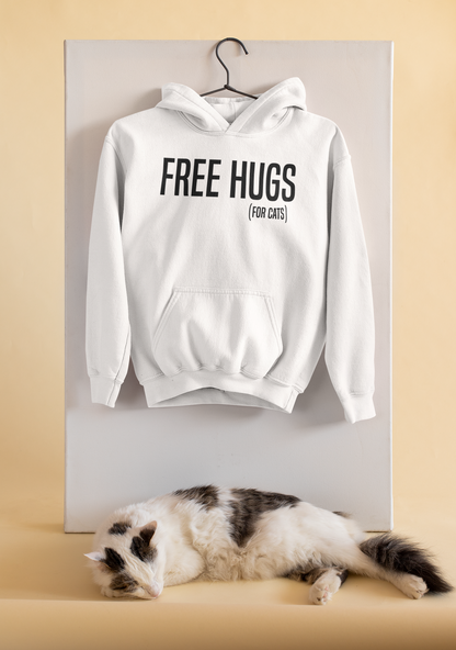 Free Hugs ( For Cats ) - TontikShop Köpek ve Kedi Sahipleri için Kapüşonlu Sweatshirt Serisi - Komik Kedi Köpek Kapüşonlu Sweatshirt