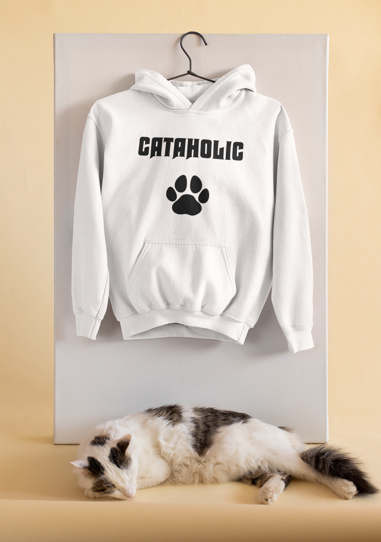 Cataholic / Kedikolik - TontikShop Köpek ve Kedi Sahipleri için Kapüşonlu Sweatshirt Serisi - Komik Kedi Köpek Kapüşonlu Sweatshirt