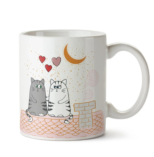 Ay Işığı ve Kediler Kahve Çay Kupası