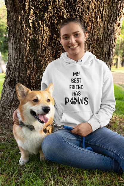 En İyi Dostumun Patileri Var - TontikShop Köpek ve Kedi Sahipleri için Kapüşonlu Sweatshirt Serisi - Komik Kedi Köpek Kapüşonlu Sweatshirt
