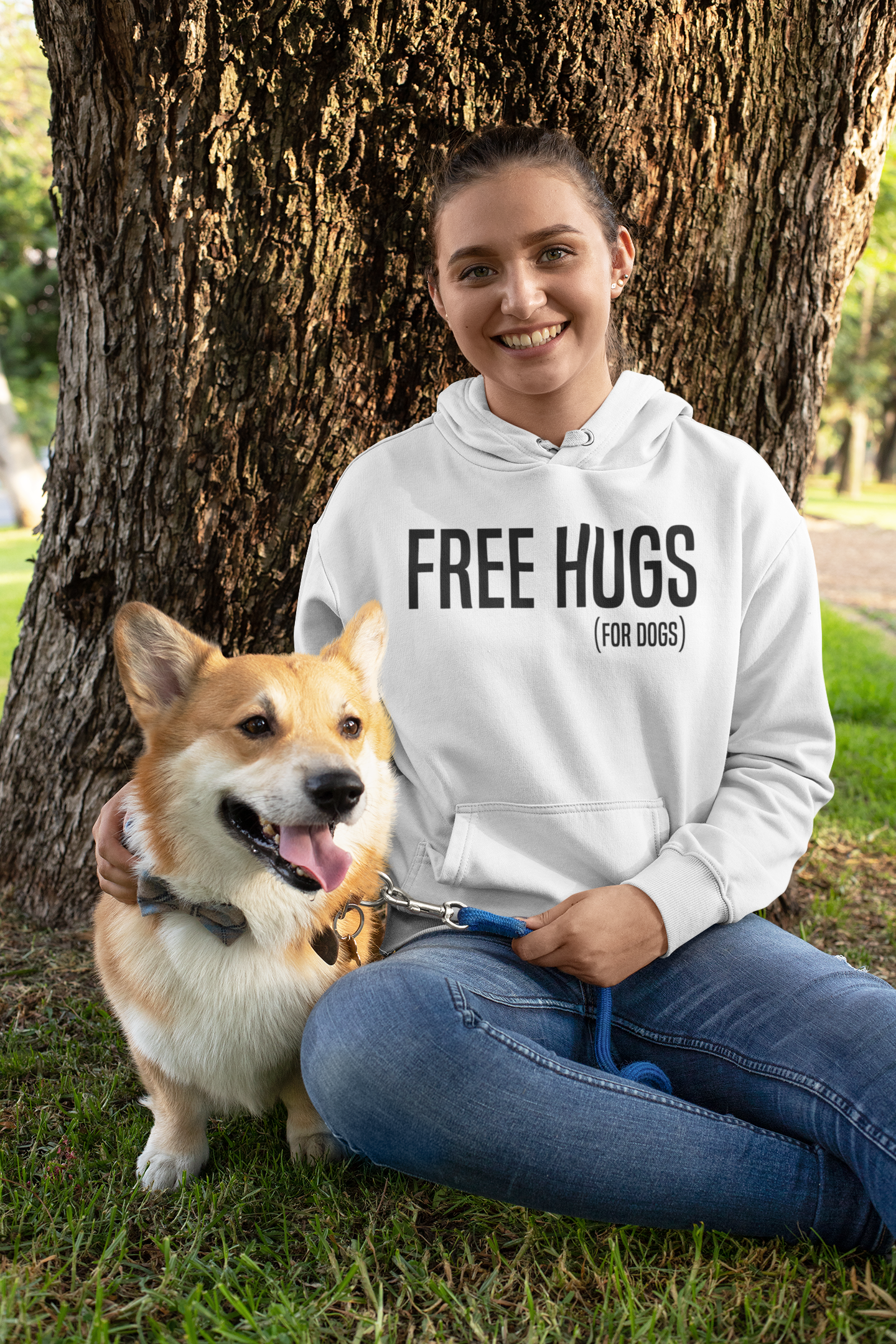 Free Hugs ( For Dogs ) - TontikShop Köpek ve Kedi Sahipleri için Kapüşonlu Sweatshirt Serisi - Komik Kedi Köpek Kapüşonlu Sweatshirt