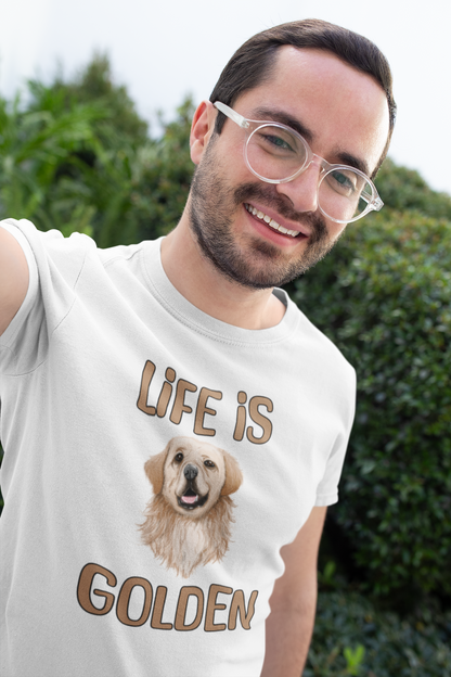 Life is Golden - Golden Retriever - TontikShop Köpek ve Kedi Sahipleri için Tişört Serisi - Komik Kedi Köpek Tişörtleri