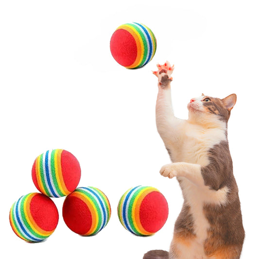 Sünger Kedi Köpek Çiğneme ve Oyun Topları ( 4 Adet )